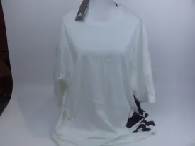 adidas mens Big Badge of Sport Boxy Tee White Black Large T-Shirts