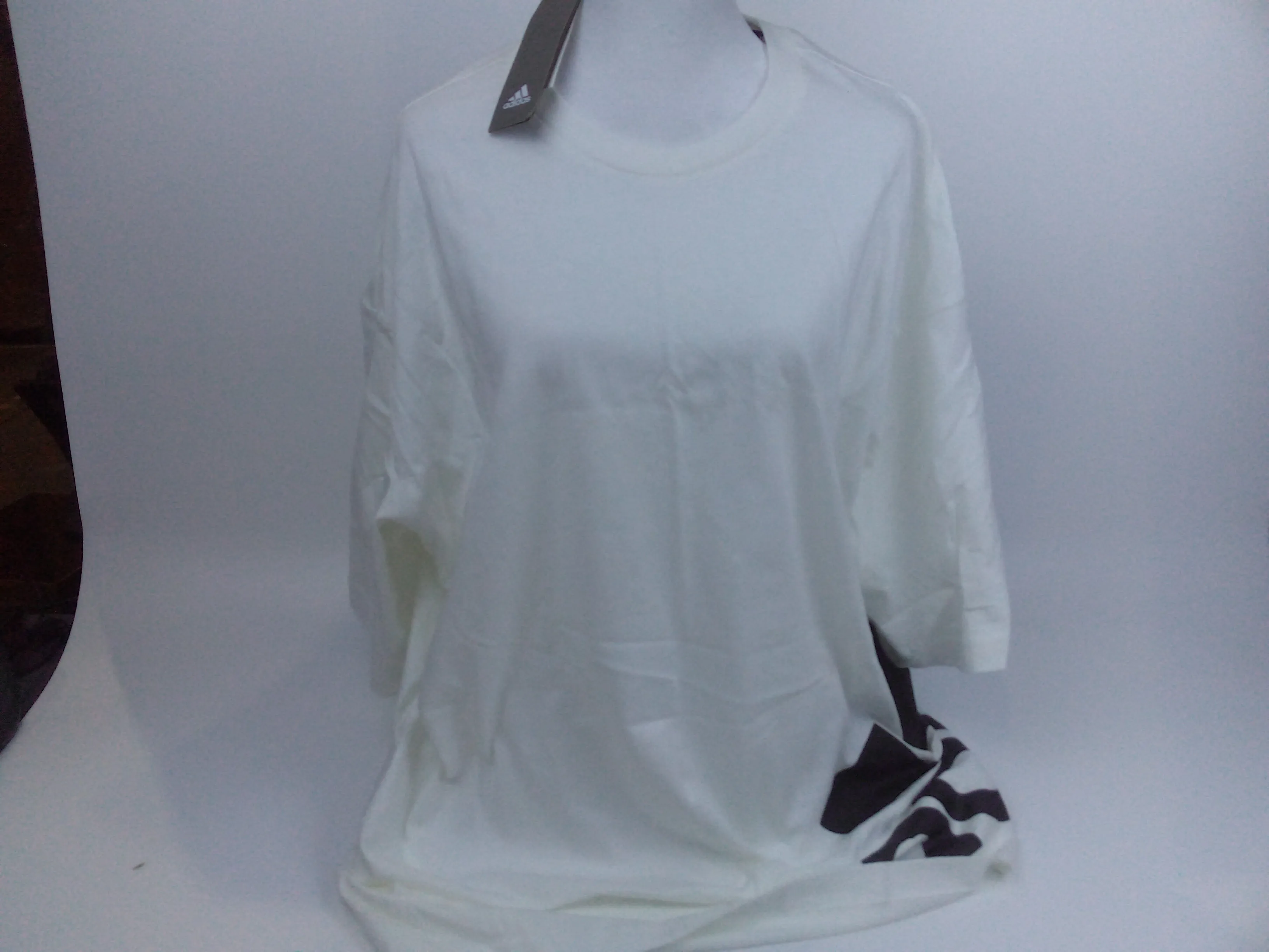 adidas mens Big Badge of Sport Boxy Tee White Black Large T-Shirts