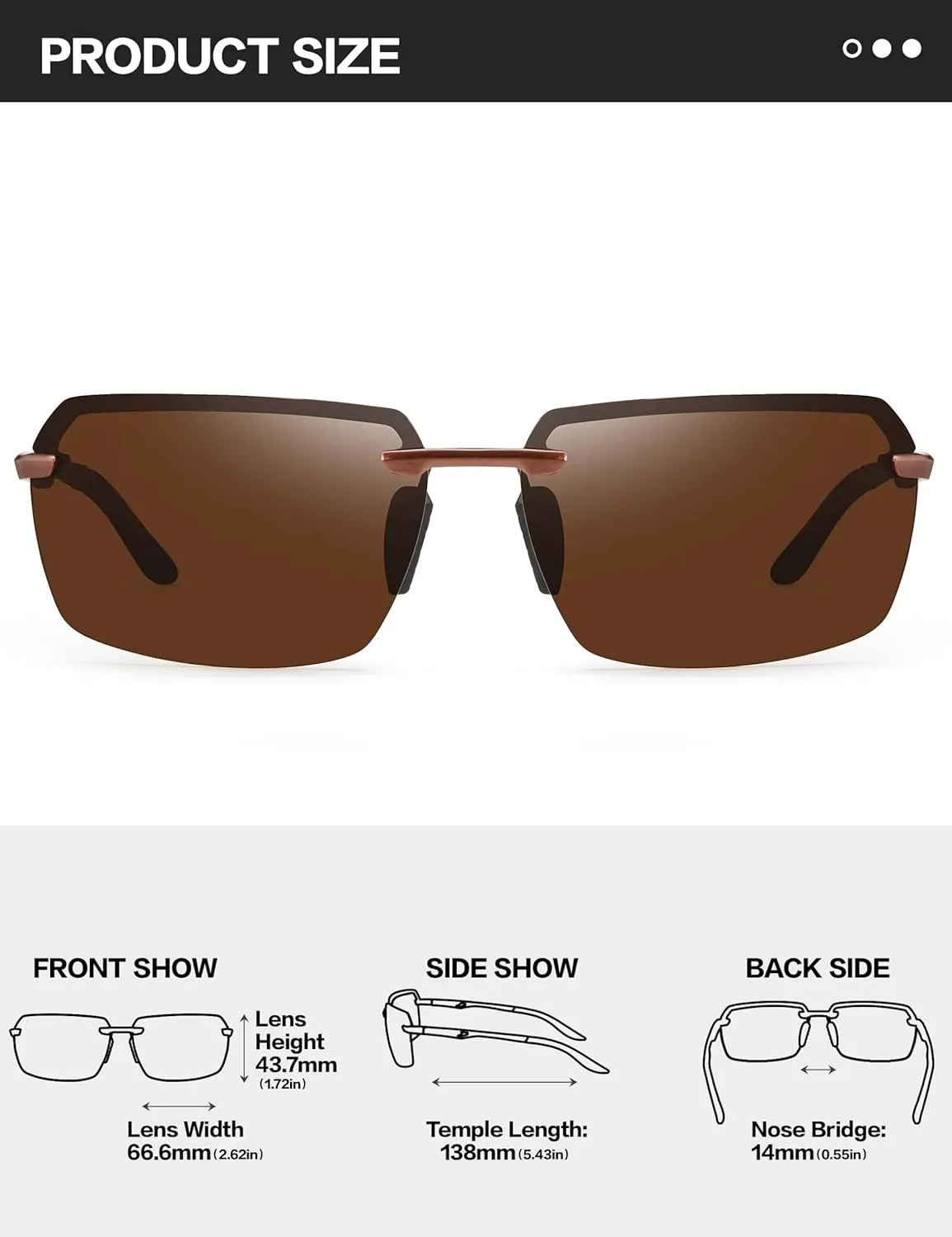 BIRCEN Polarized Sunglasses for Men - UV Protection Sports Sun Glasses Classic Black Shades for Driving Fishing
