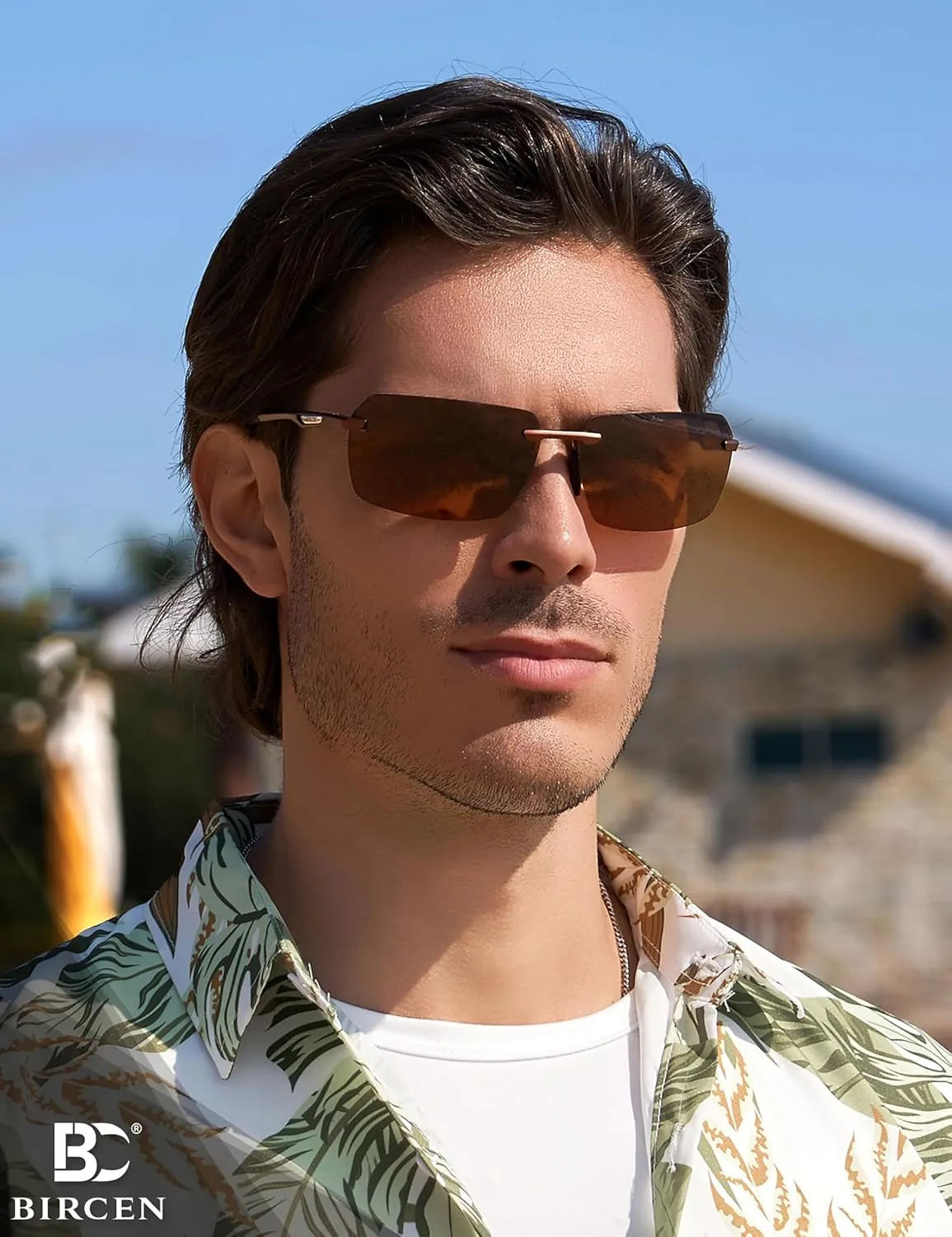 BIRCEN Polarized Sunglasses for Men - UV Protection Sports Sun Glasses Classic Black Shades for Driving Fishing