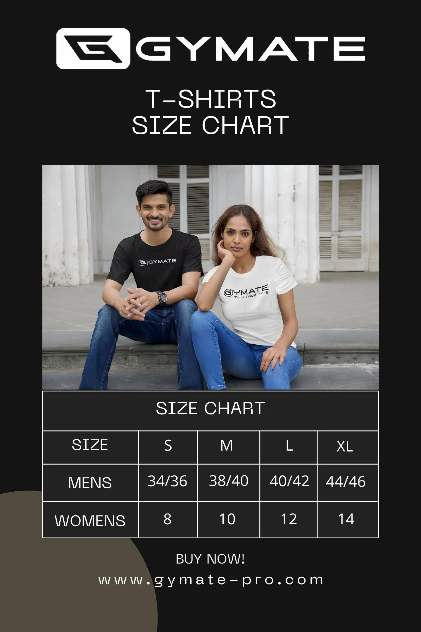 Designer T shirts for women chest 'Think Positive' col