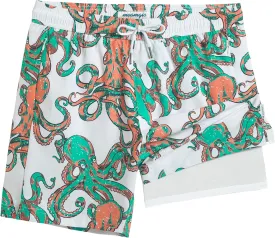 maamgic 7 Inch Mens Swim Trunks with Compression Liner Board Shorts with Zippered Pocket Bathing Suit for Beach Vacation
