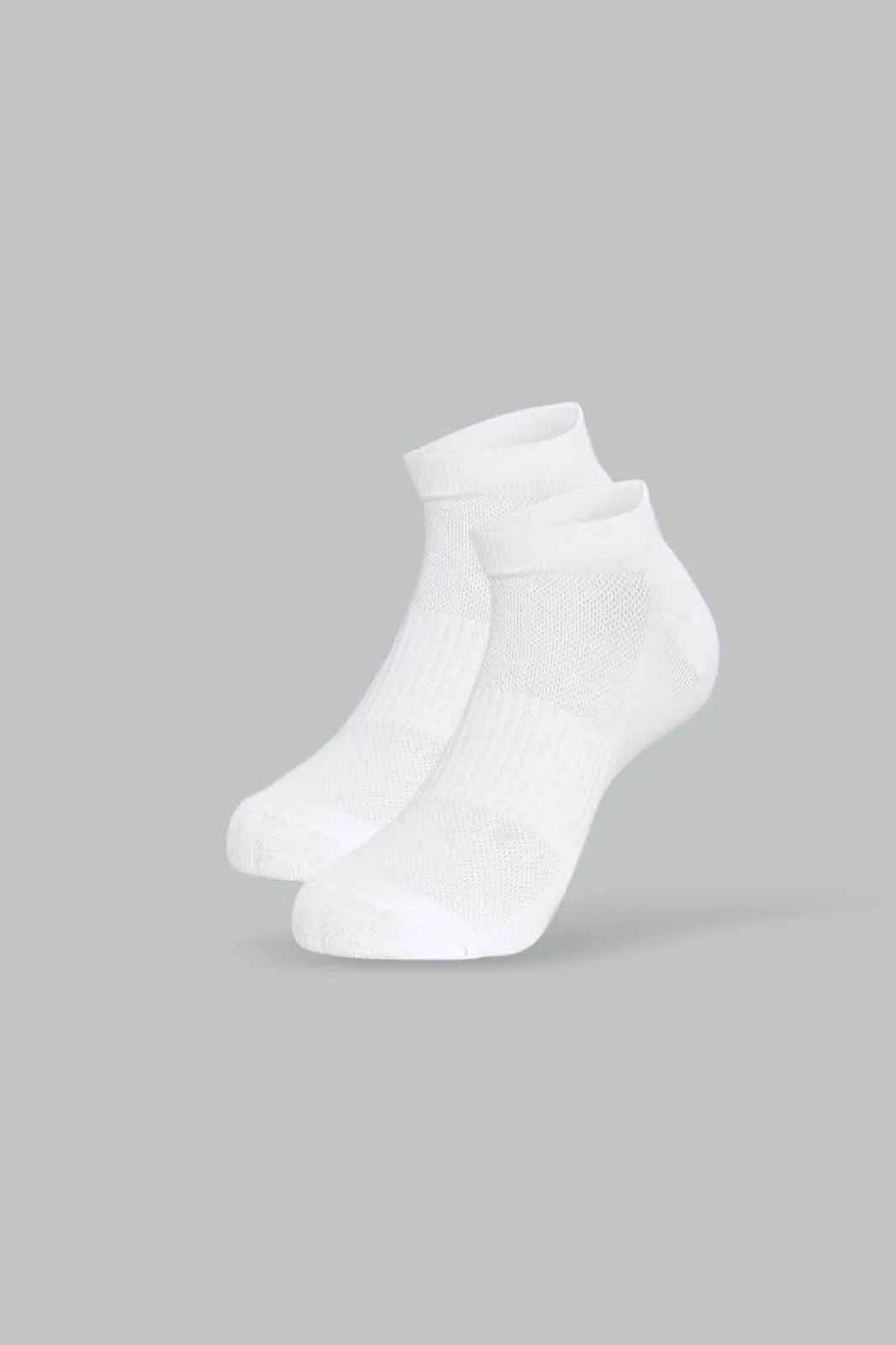 Men White Sports Socks (Pack of 3)