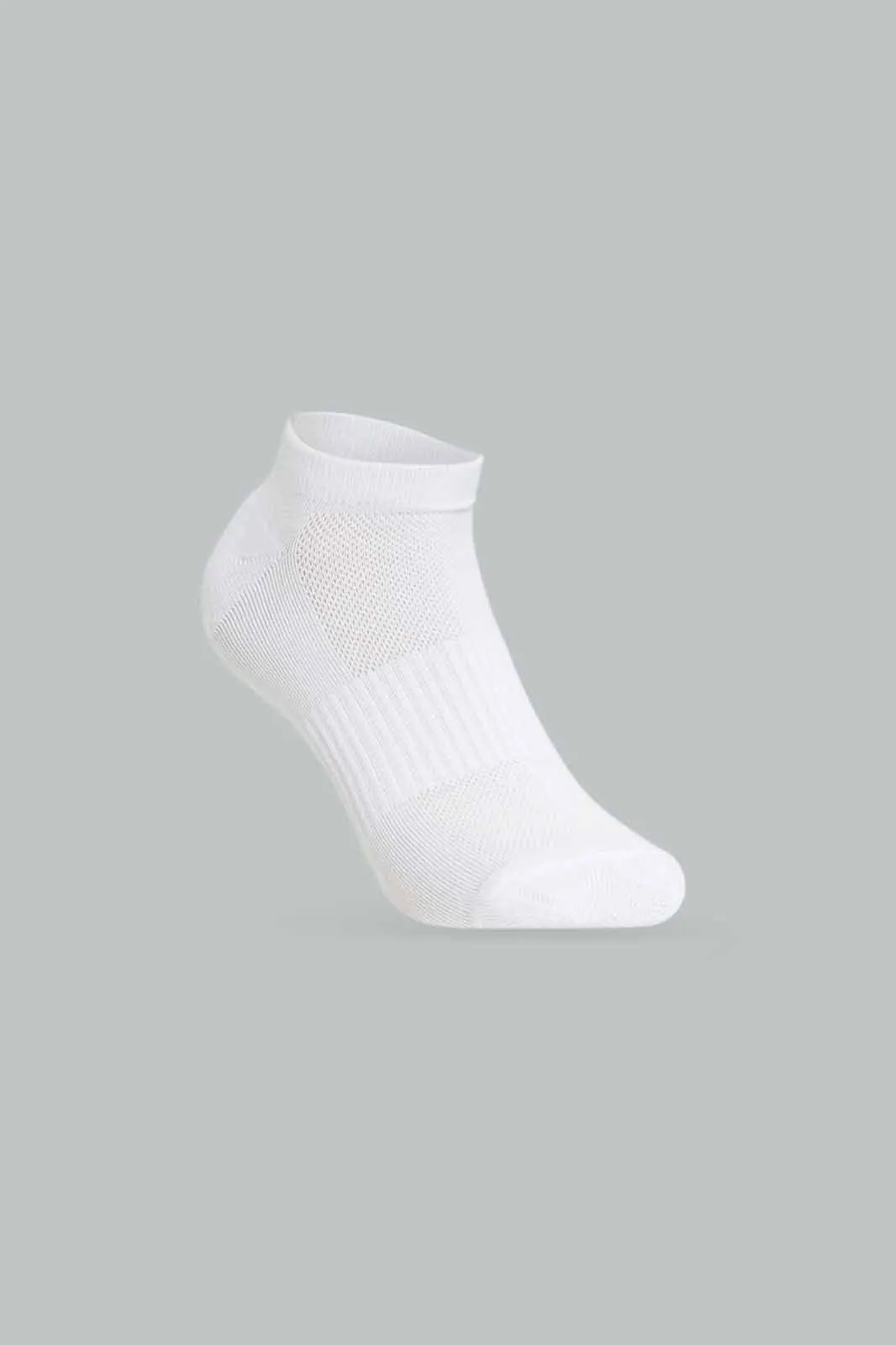 Men White Sports Socks (Pack of 3)