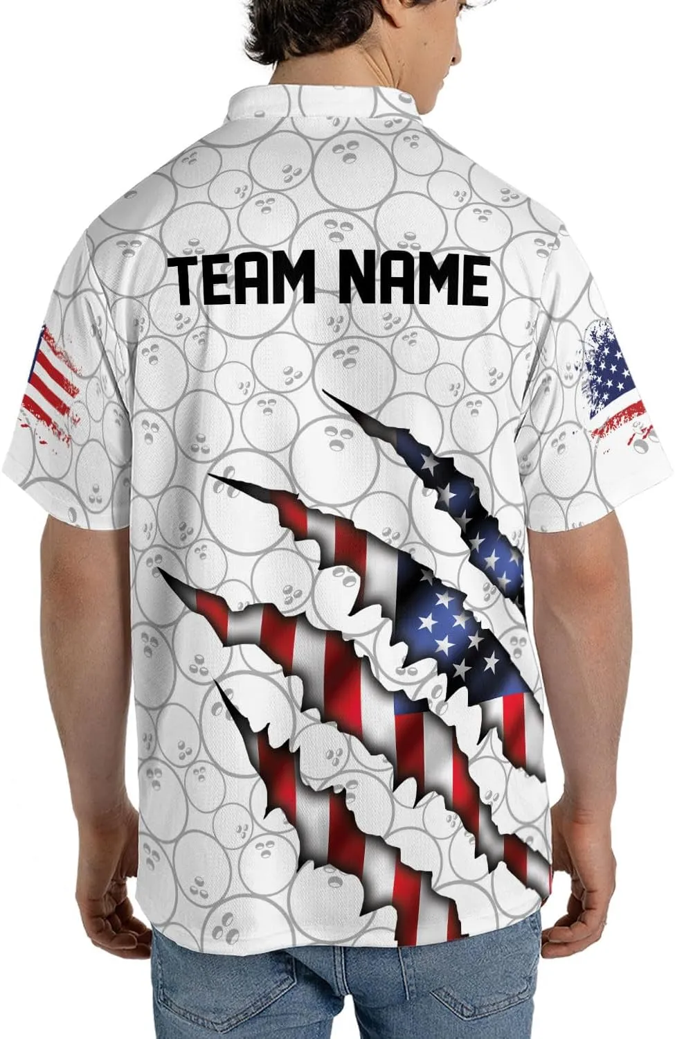 Rivelus Personalized Bowling Jersey 3D, Bowling Shirts for Team, Bowling Shirt Unisex for Men Women, Bowling Polo Shirts