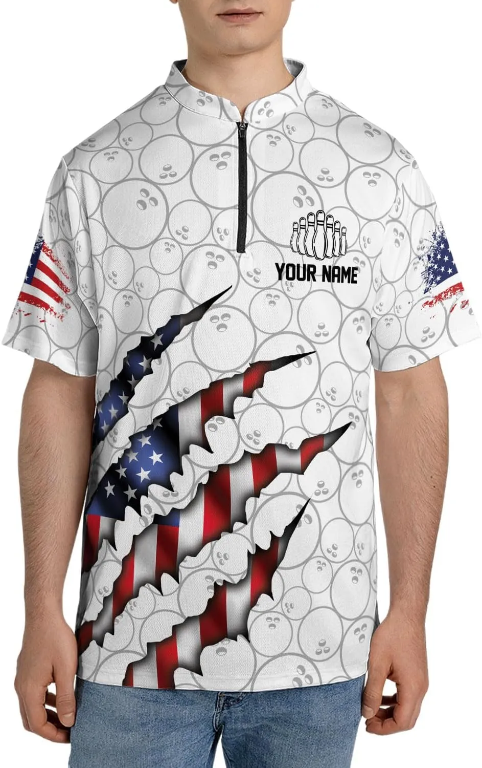 Rivelus Personalized Bowling Jersey 3D, Bowling Shirts for Team, Bowling Shirt Unisex for Men Women, Bowling Polo Shirts
