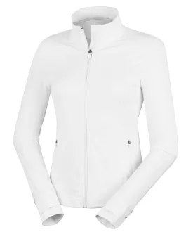 Spiro recycled womens fitness jacket | White