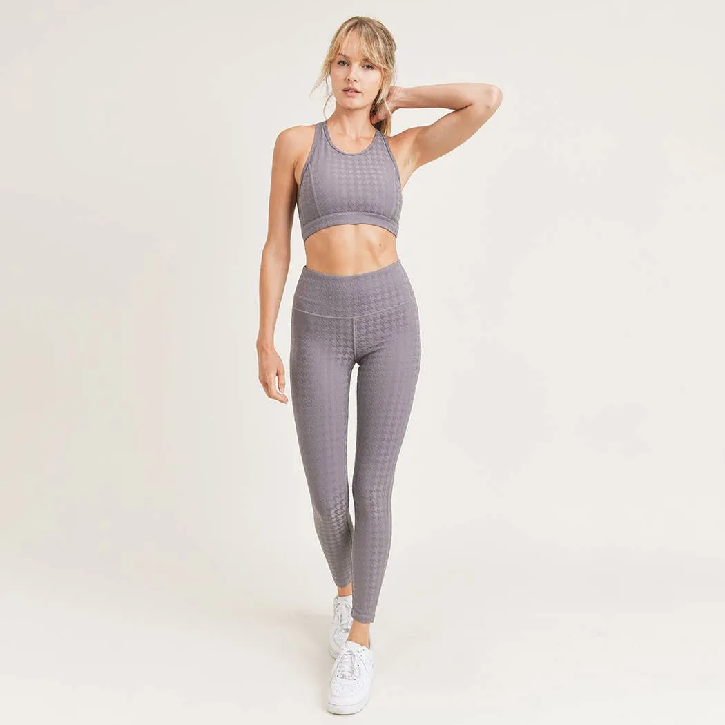 Textured Houndstooth Jacquard TACTEL® Highwaist Leggings