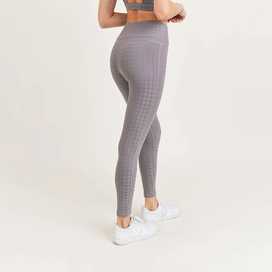 Textured Houndstooth Jacquard TACTEL® Highwaist Leggings
