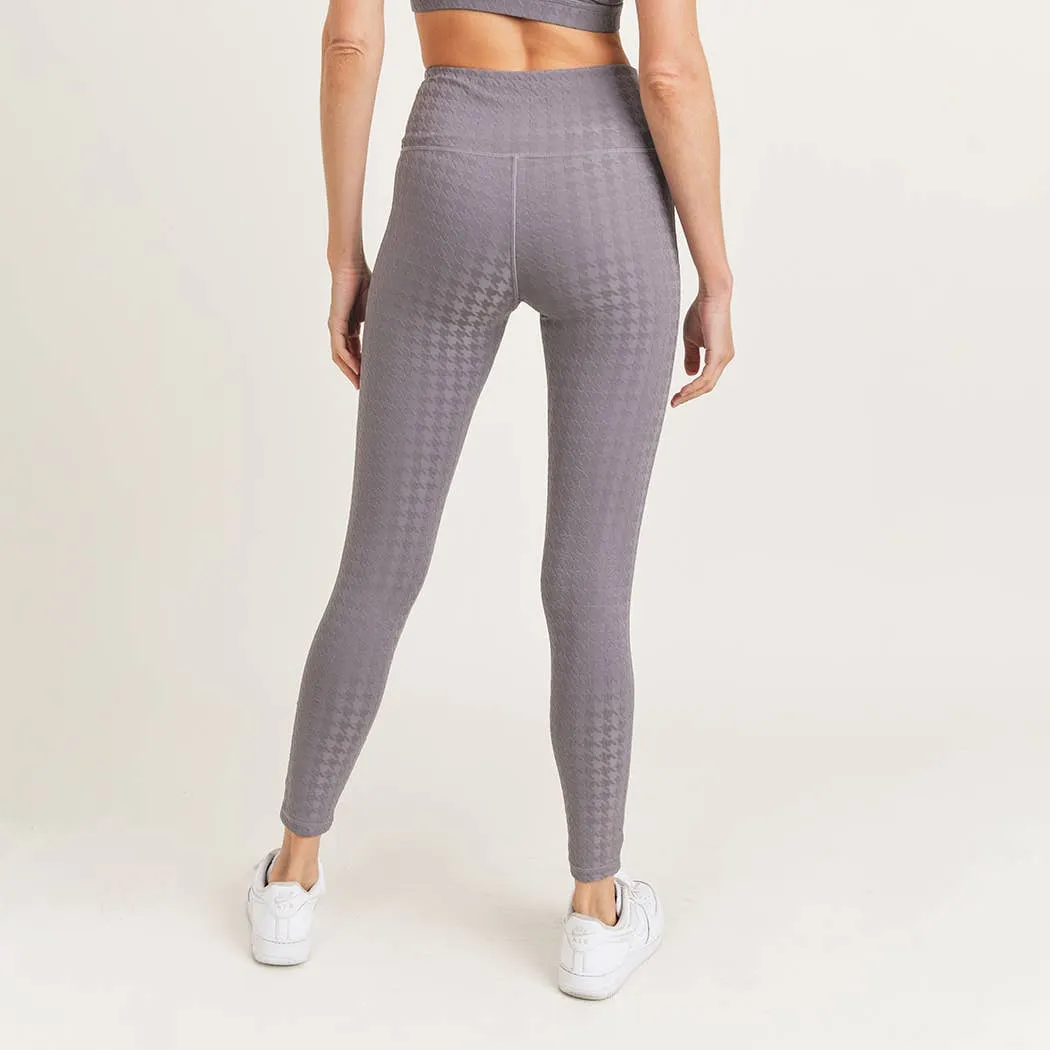 Textured Houndstooth Jacquard TACTEL® Highwaist Leggings