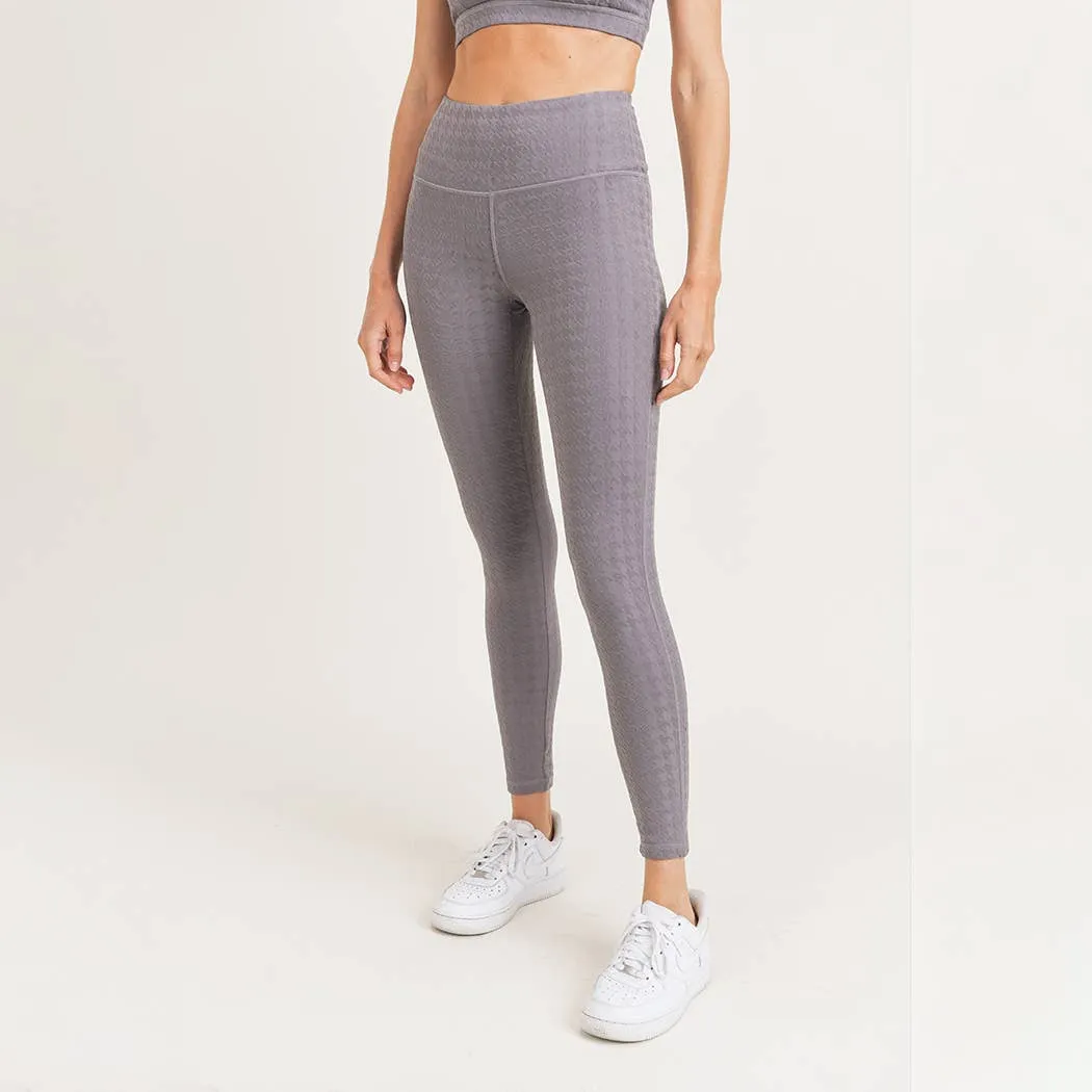 Textured Houndstooth Jacquard TACTEL® Highwaist Leggings