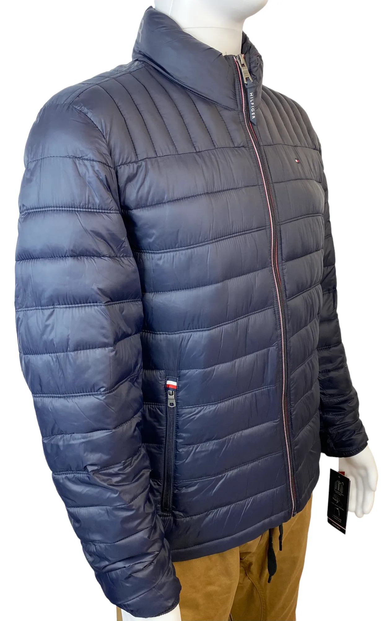 Tommy Hilfiger Mens Quilted Nylon Packable Winter Jacket - 150AN796