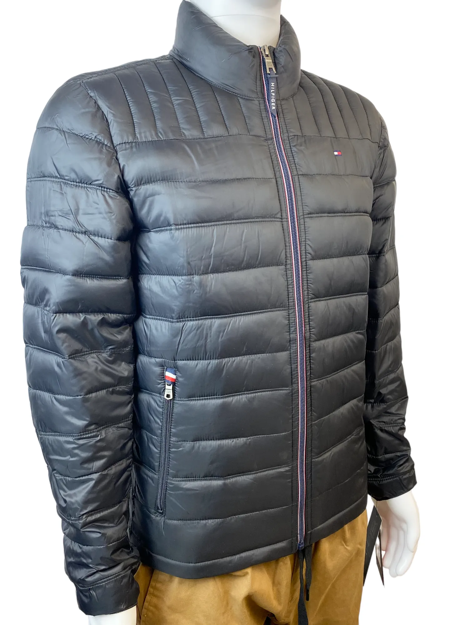 Tommy Hilfiger Mens Quilted Nylon Packable Winter Jacket - 150AN796