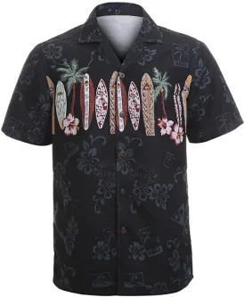 Tropical Storm Hawaiian Shirts for Men Short Sleeve Regular Fit Mens Floral Shirts