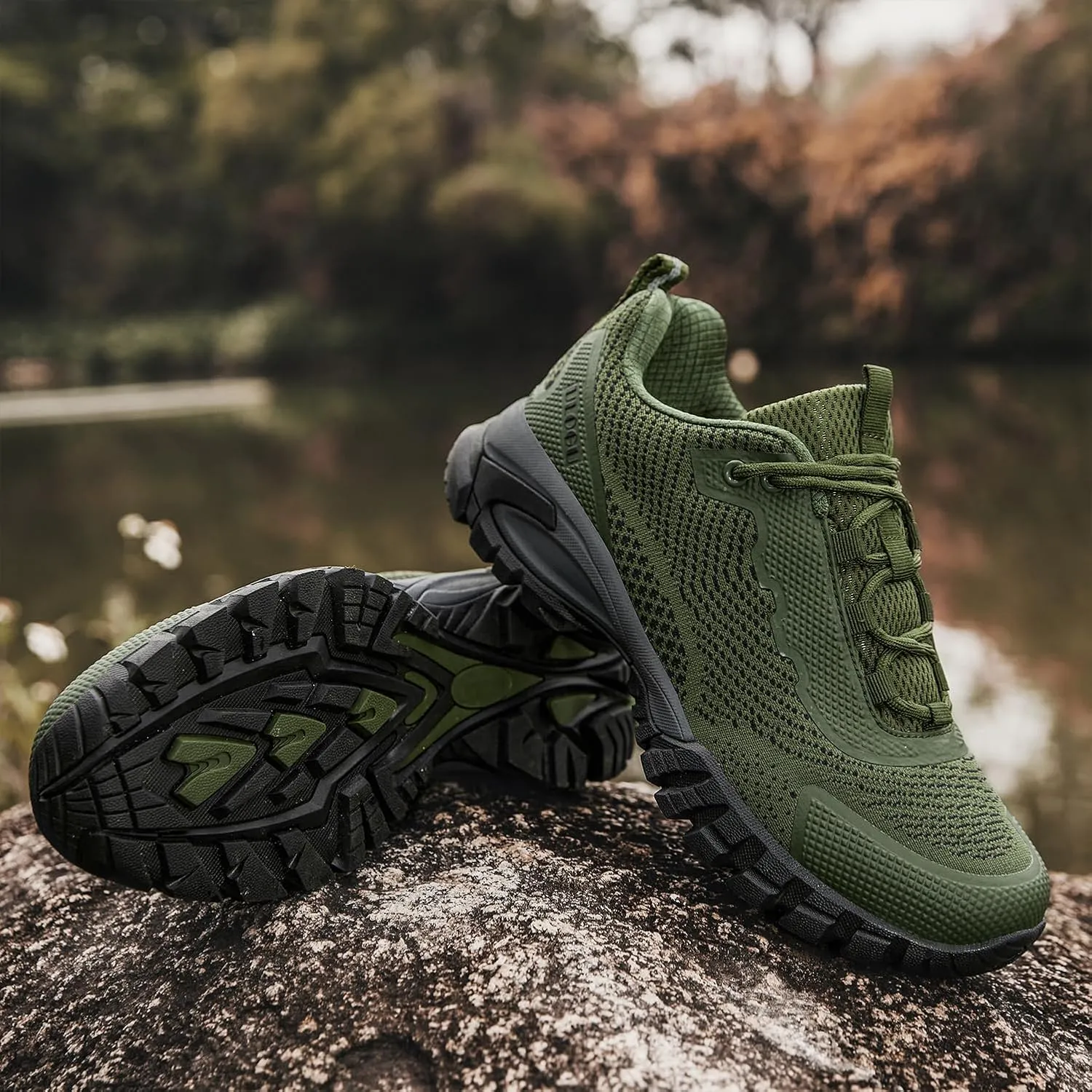 ulogu Waterproof Hiking Shoes for Men Women Comfy Lightweight Non-Slip All Day Walking Work Sneakers 6-Month Warranty