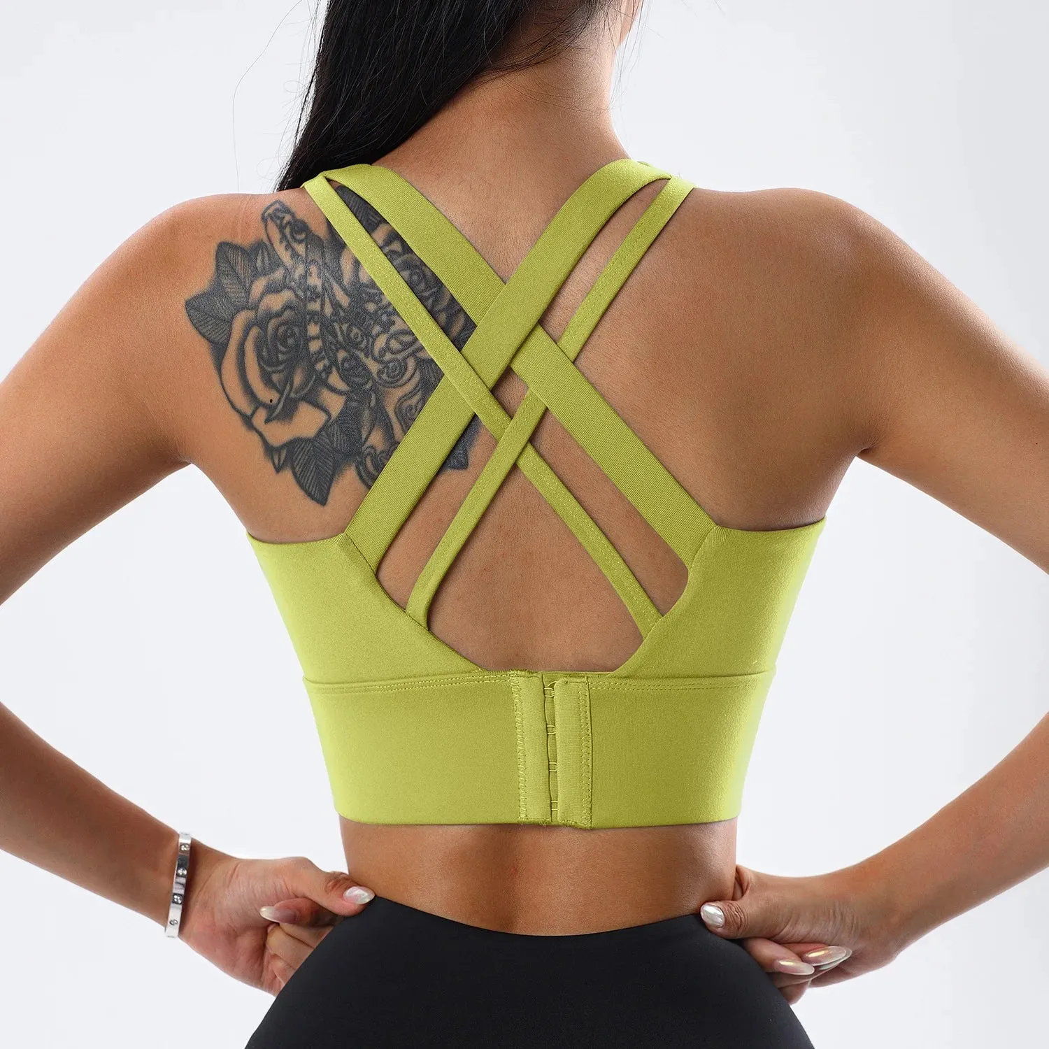 Yoga  Push Up Bra Women Sports Bra Back Closure High Impact Workout Sport Top Crop Fitness Wear For Yoga Gym Brassiere Sportswear
